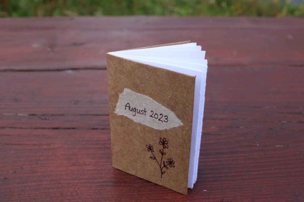 mini gratitude journal for the month of August