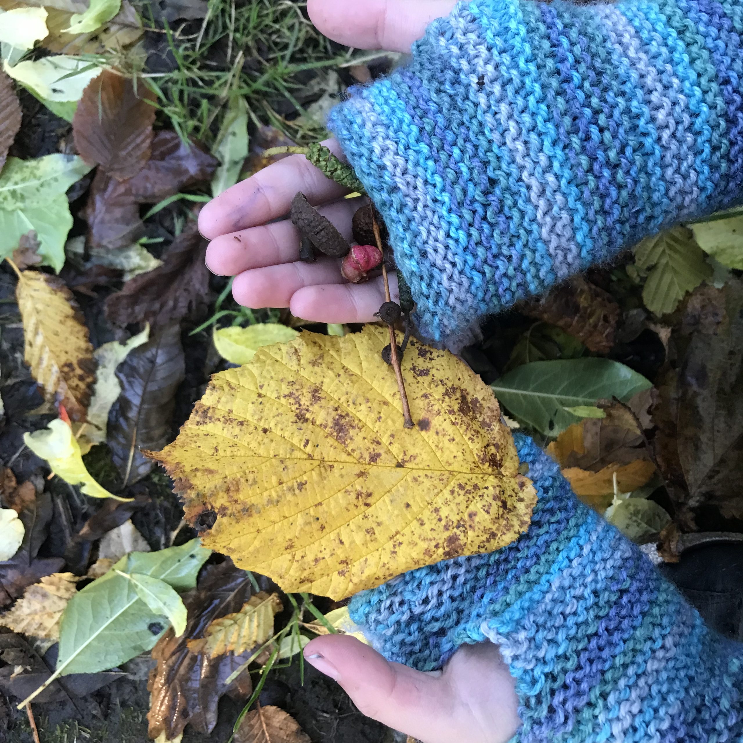 knit easy fingerless gloves