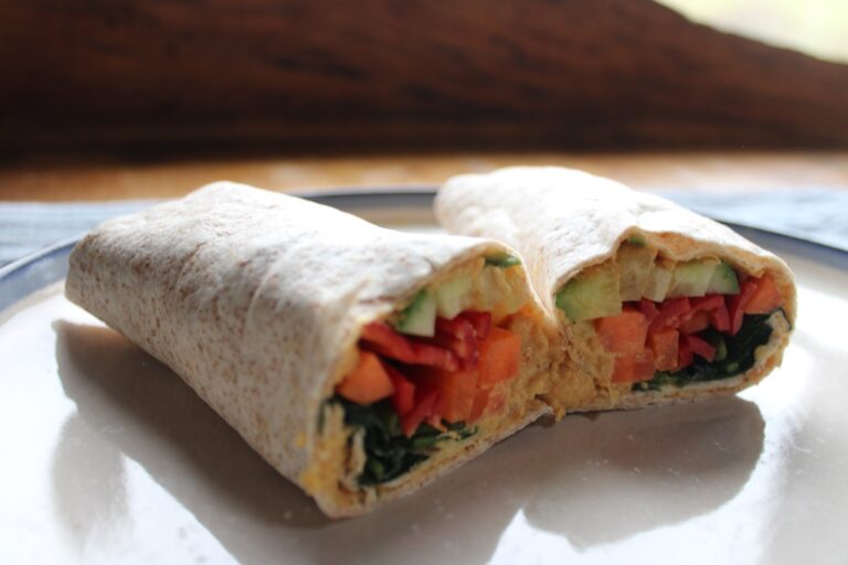 chickpea and veggie wrap